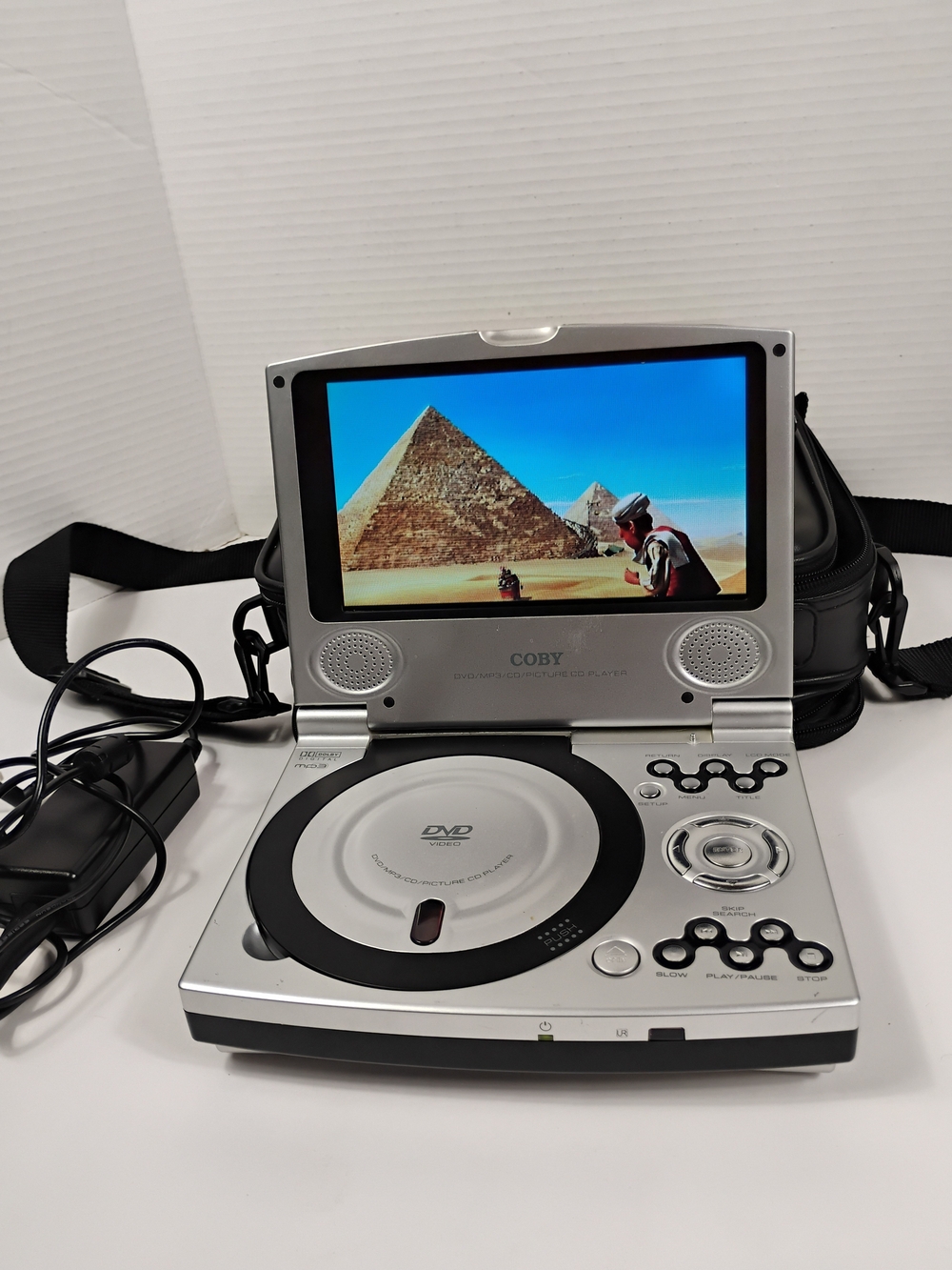 Portable DVD Player - Silver 7" Screen Sound FX Coby